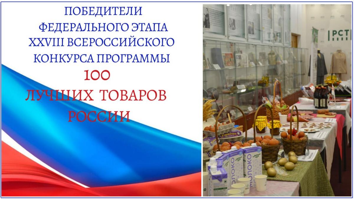Определены победители Всероссийского конкурса программы «100 лучших товаров России» 2025 года